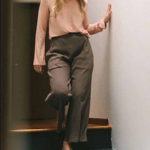 Meryl Waffle Pants in Umber - Picture 2 of 3